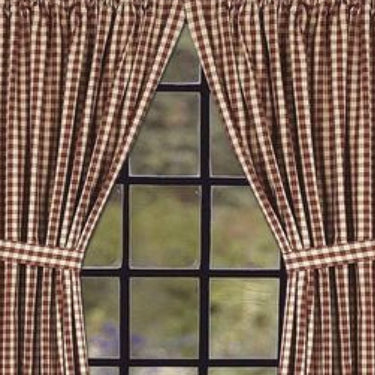 Barn Red Nutmeg Heritage House Check Barn Red Drapery 86